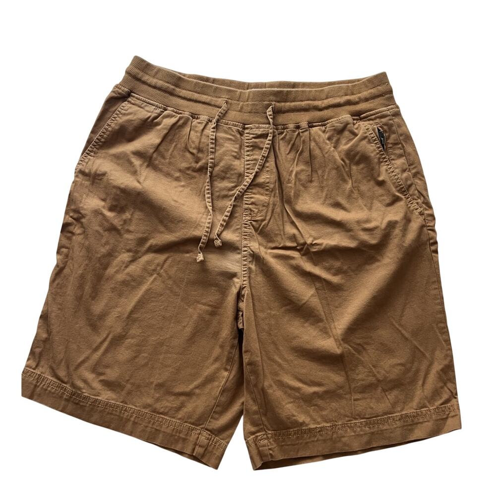 Pact Men's Camel The Boulevard Shorts XL Canvas Drawstring